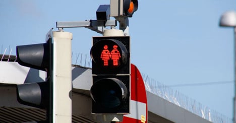 Vienna gets gay-themed traffic lights