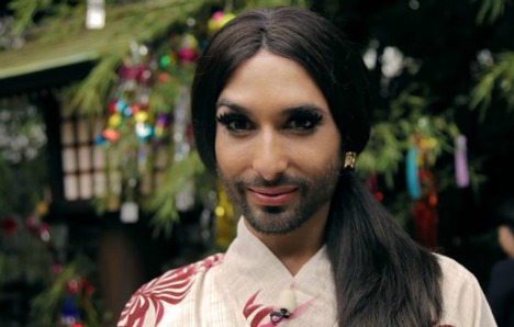 Conchita promotes gay rights in Japan