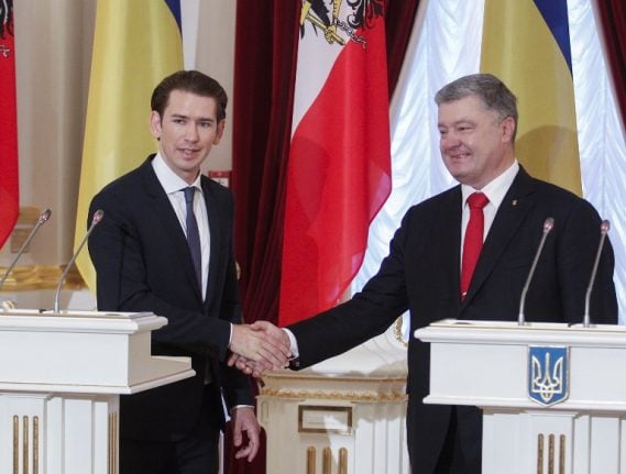 Kurz condemns Russian aggression on visit to Ukraine