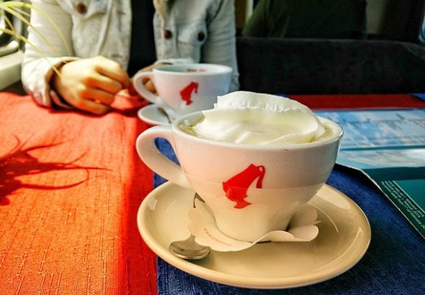 Julius Meinl coffee cup in Vienna