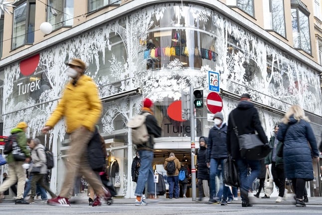 Shoppers on Vienna's busy Mariahilferstrasse in winter last year